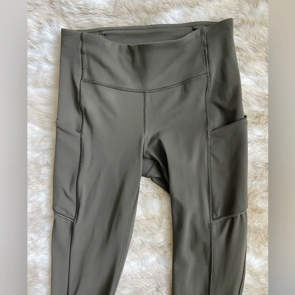 lululemon athletica Olive Green High-Rise Pocket Leggings